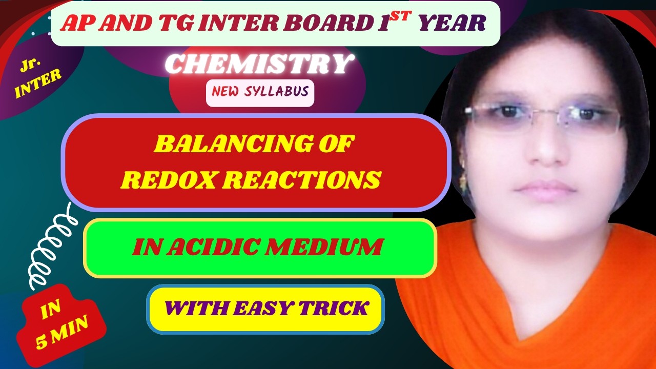 Balancing Redox Reactions in acidic medium | Easy Trick to Balance Redox Reaction |  IPE chemistry |