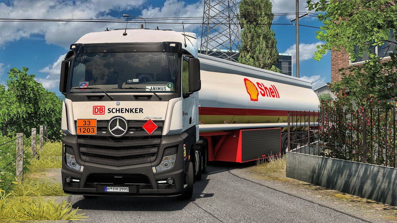 Fuel Tanker Delivery Through Greece Tight Country Roads | #ets2 1.54