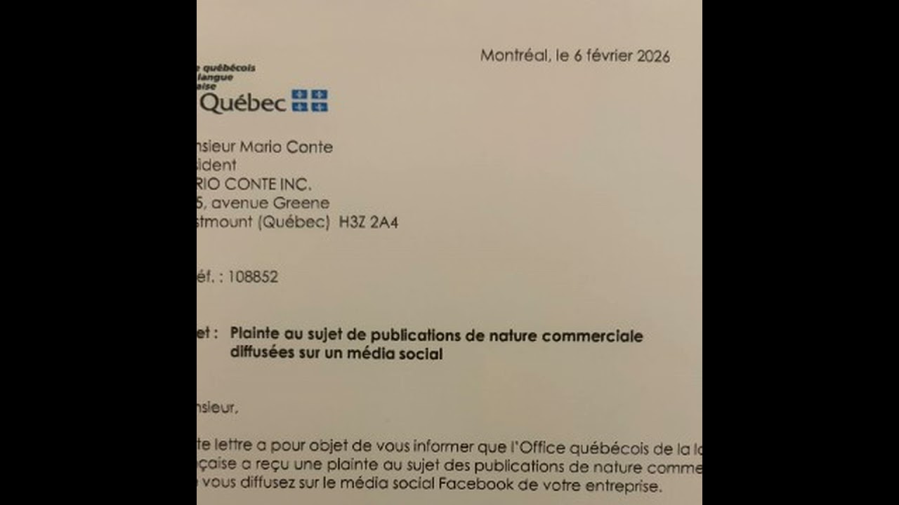 A real estate broker has received a notice from the OQLF because of their videos on social media