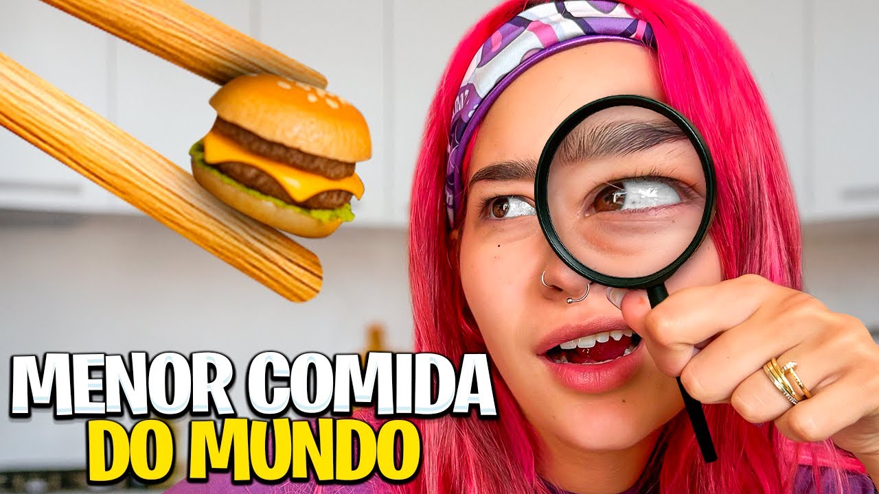 PROVANDO A MENOR COMIDA DO MUNDO *engasguei?