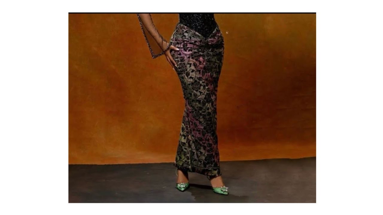 How to cut and sew a pencil  skirt with a Draped Basque waistline. #pencilskirt #basque#sewing #how