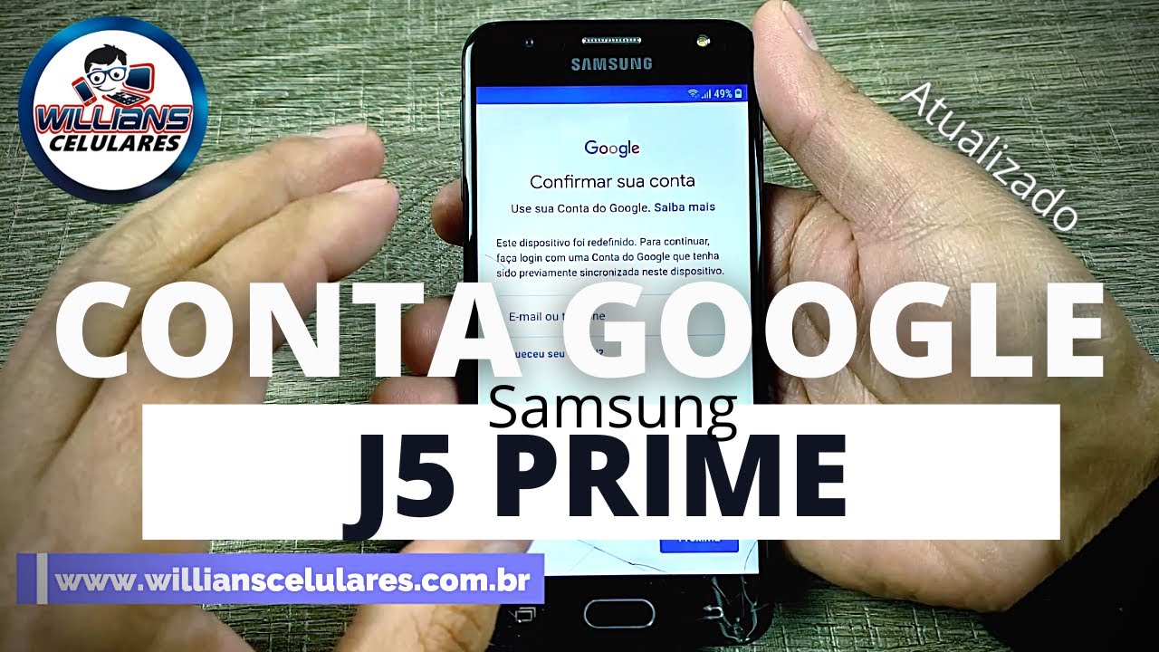 Desbloquear Conta Google do J5 PRIME Patch de segurança atualizado