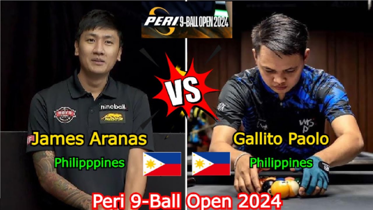 James Aranas VS Gallito Paolo | Peri 9-ball Open 2024 - Last 8
