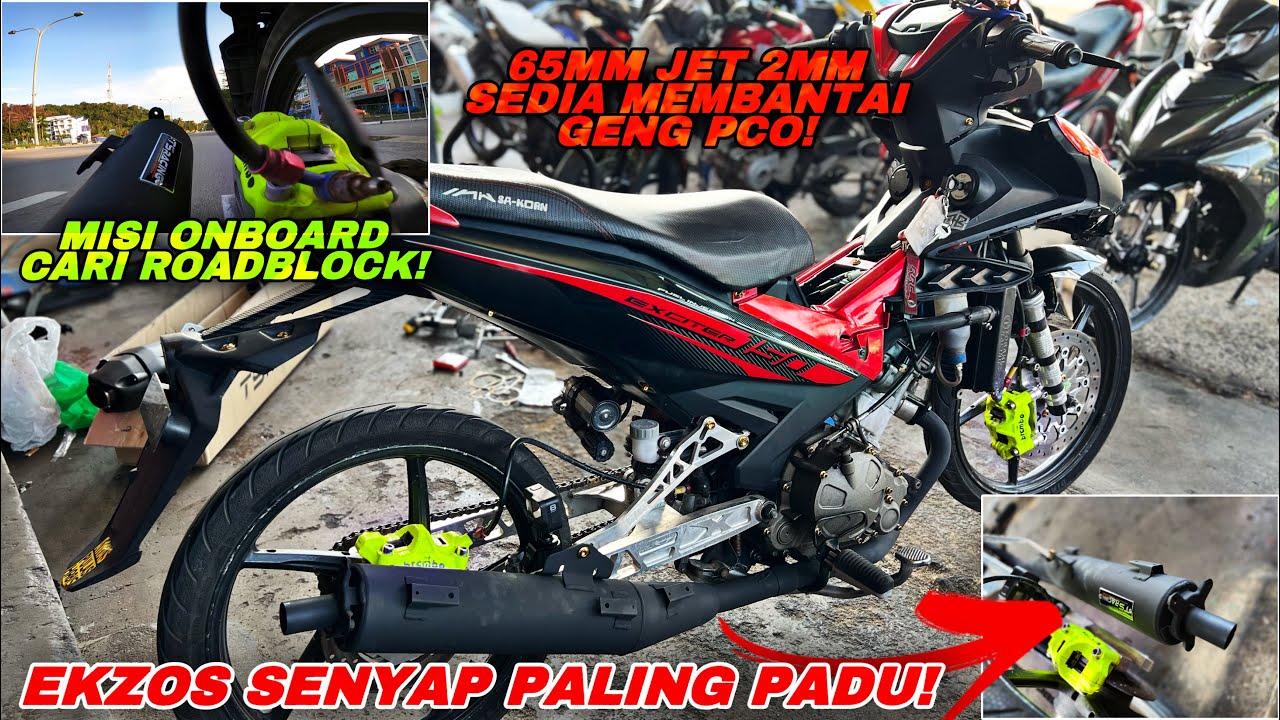EKZOS SENYAP PALING PADU! | TS RACING 35/38 | Y15ZR 65MM JET 2MM PASANG EKZOS BACK PRESSURE PADU!
