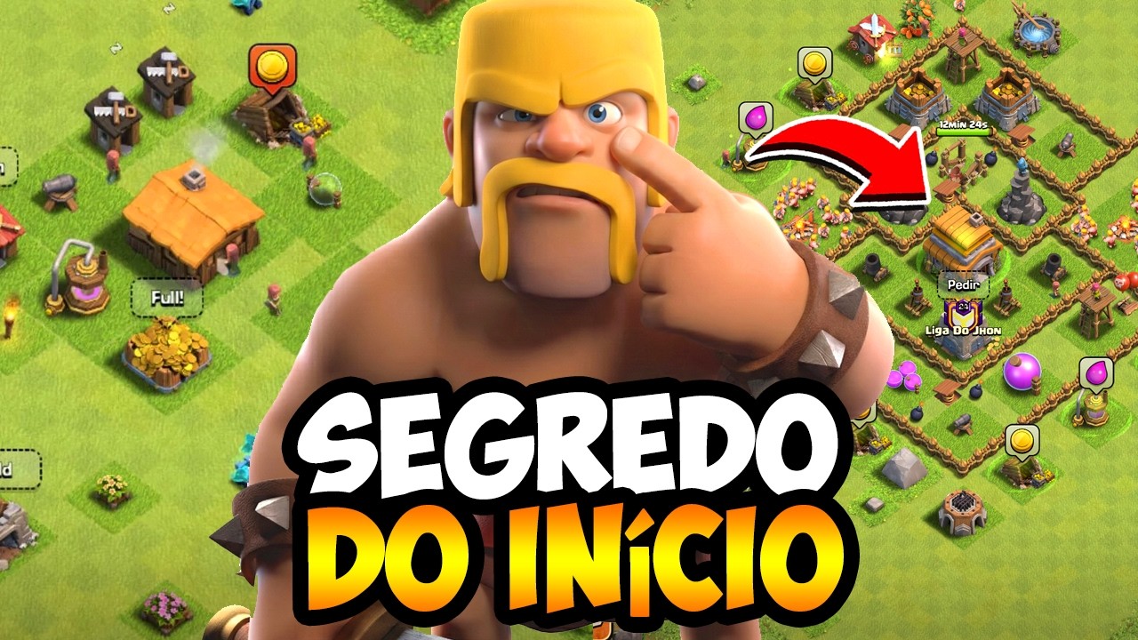 O SEGREDO PARA EVOLUIR MAIS RÁPIDO NO INÍCIO DO CLASH OF CLANS!
