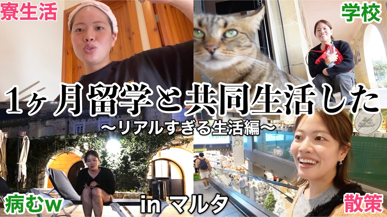 【リアルな生活】海外で1ヶ月留学と共同生活に挑戦してみたら楽しいけどちょっと病んでるwwww【マルタ留学🇲🇹】