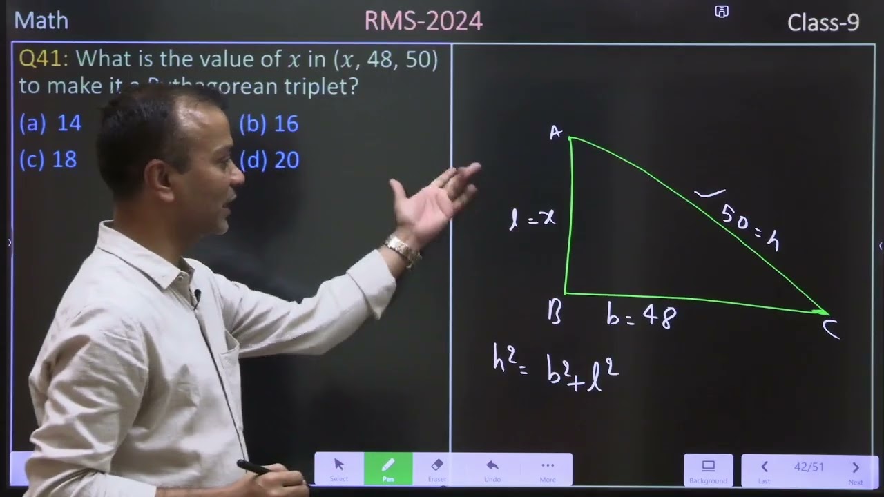 RMS Class 9 | PYQ 2024 | Maths | Question 41 | Step-by-Step Solution