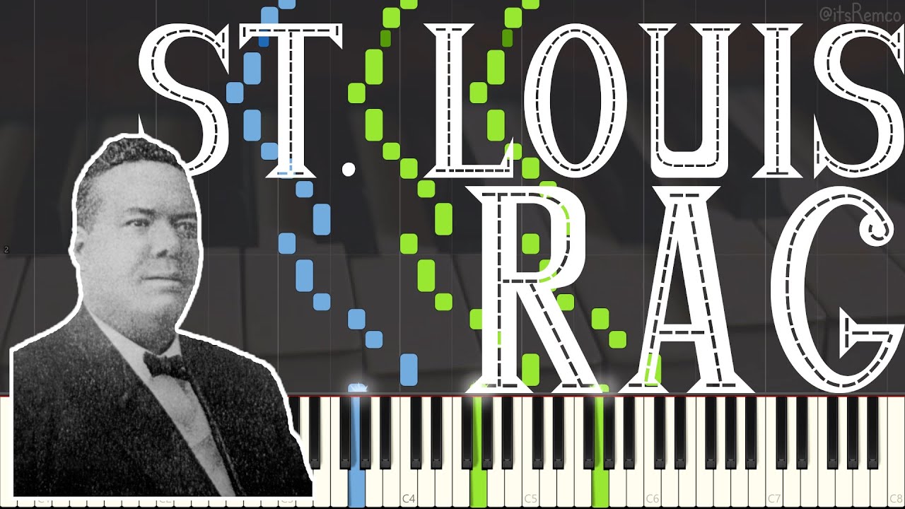 Tom Turpin - The St. Louis Rag | OST from Rayman Raving Rabbids TV Party (Ragtime Piano Synthesia)