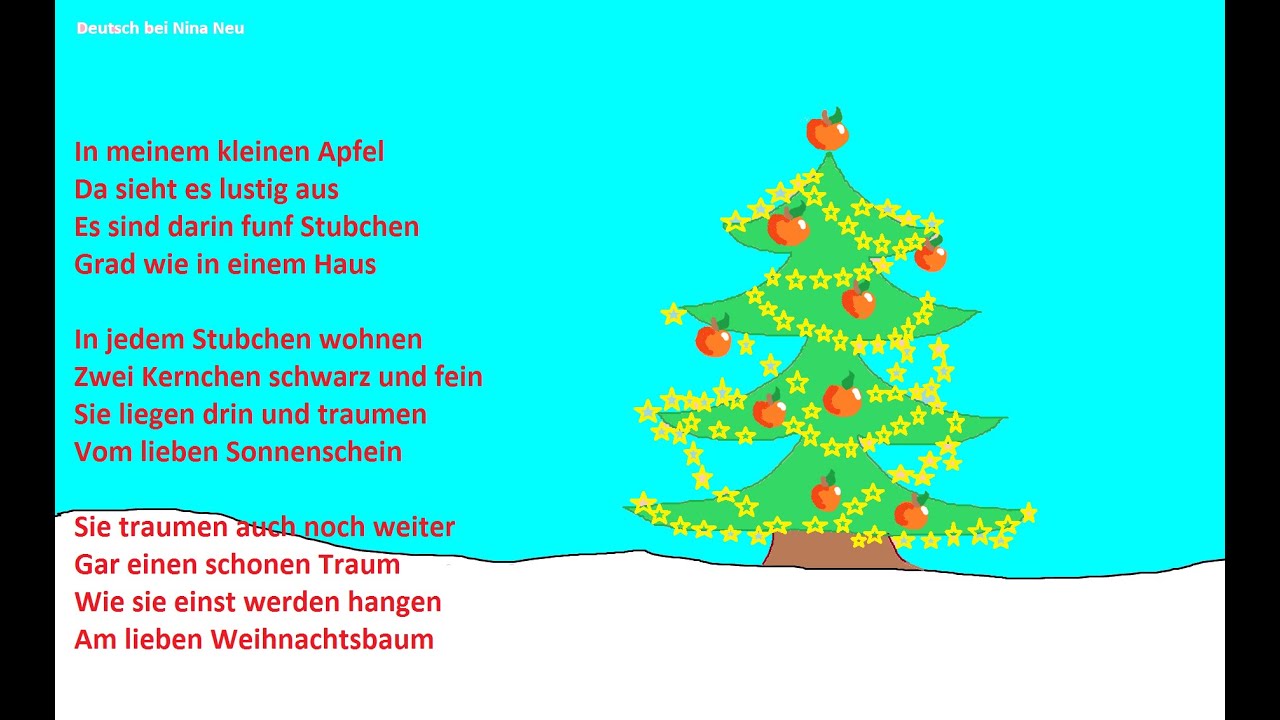 In meinem kleinen Apfel •Nena•Volkslied•Текст песни  + перевод на русский язык