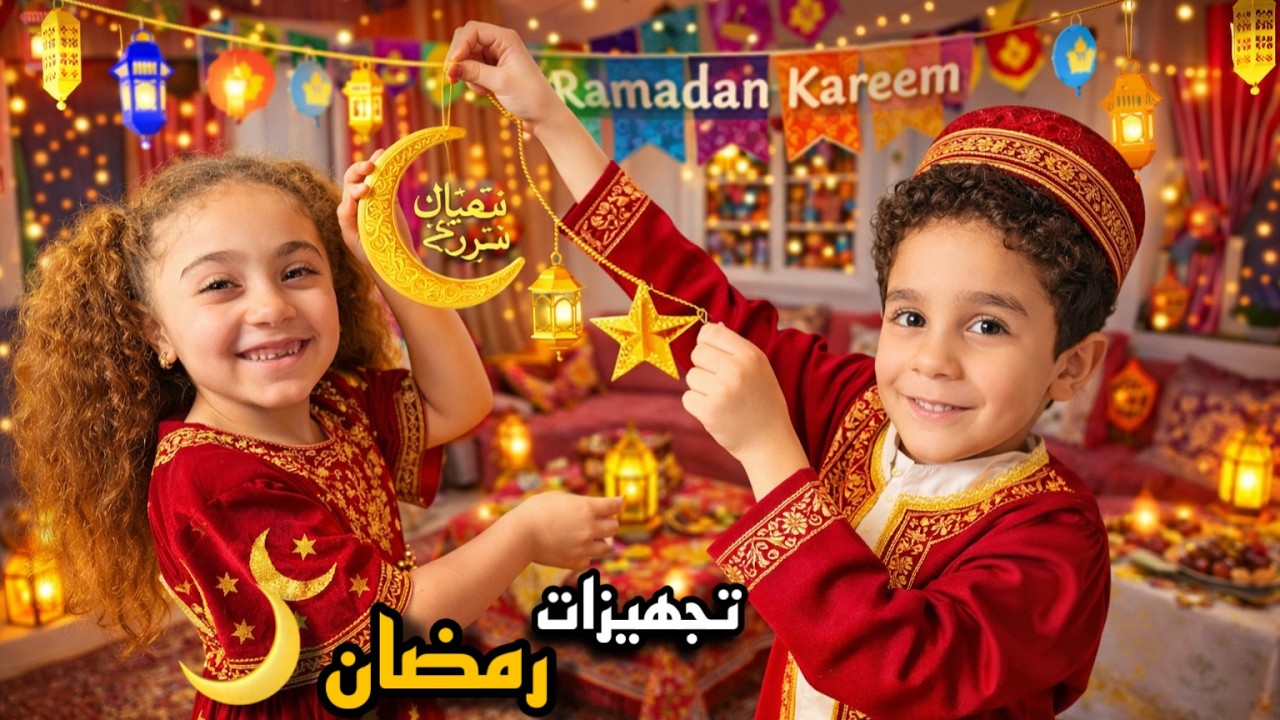 أول تجهيزات رمضان 2026! 🌙 ألين وعمر زينوا البيت وصار يجنن! فرحة لا توصف#الين_وعمر_عالم_المرح