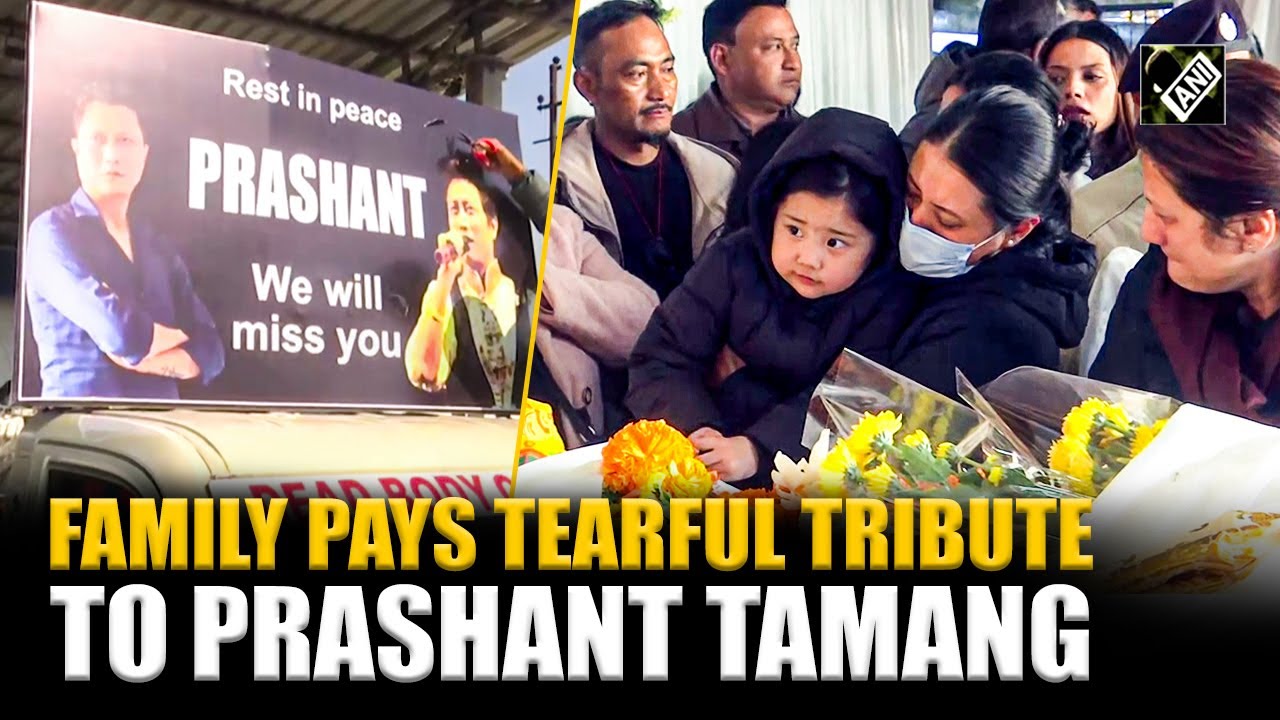 Wife Martha Aley, daughter pay tearful last respects to Prashant Tamang in Darjeeling