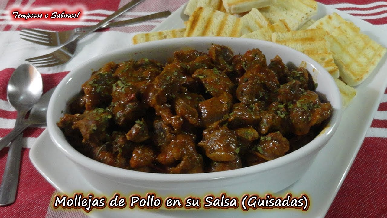 MOLLEJAS DE POLLO EN SU SALSA GUISADAS, una delicia muy fácil de hacer