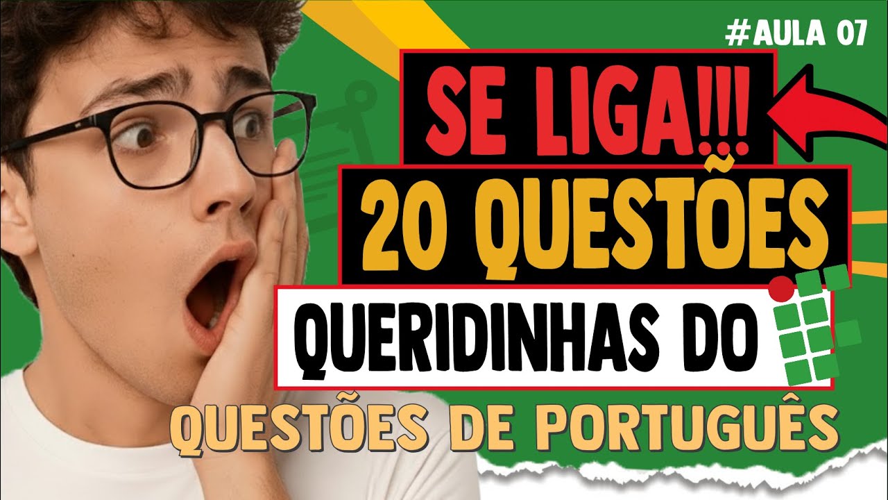 Se tu acerta essas 20 questões de português, o IF É TEU! 🔥