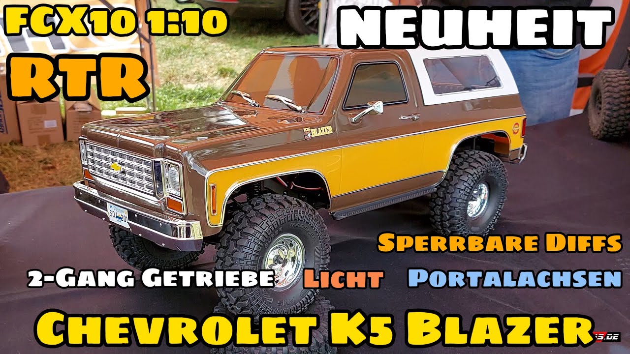 NEUHEIT - FMS Chevrolet K5 Blazer FCX10 mit Portalachsen 2-Gang Getriebe schaltbaren Diffs RTR #rc