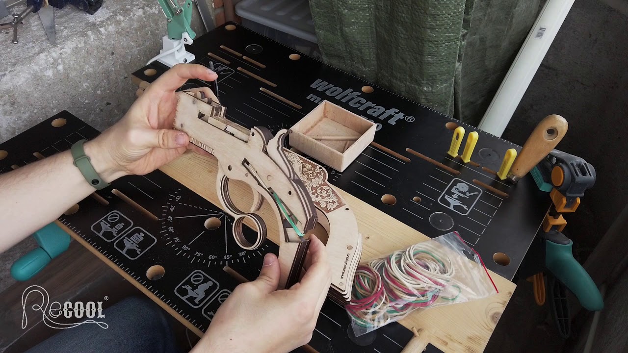 Rubber band, Volcanic 1848 disassemble