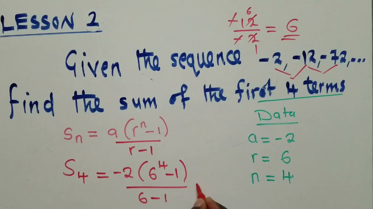 Lesson 2, Sum of Geometric Progression