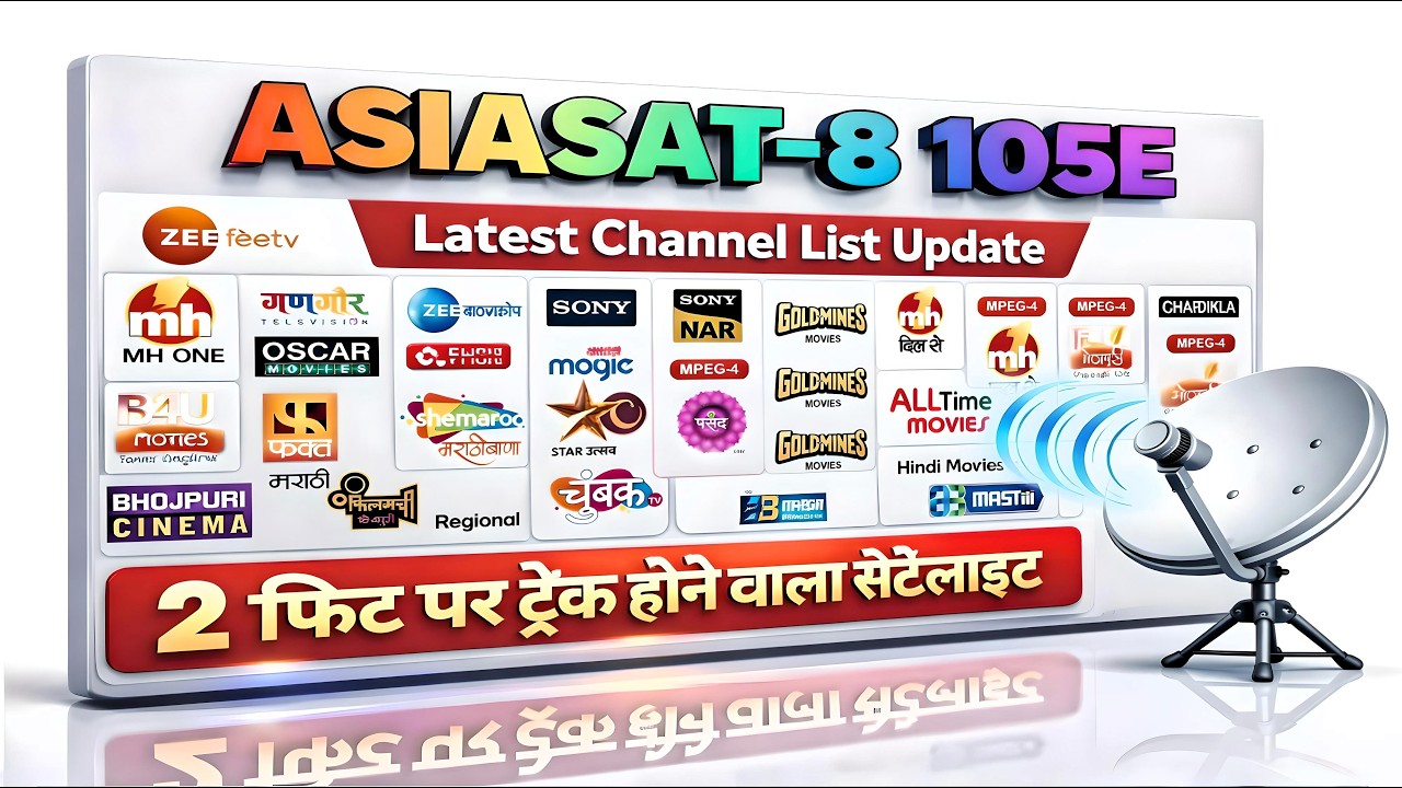 AsiaSat 8 105E Full FTA Channel List | AsiaSat Letest Channel List Update Today