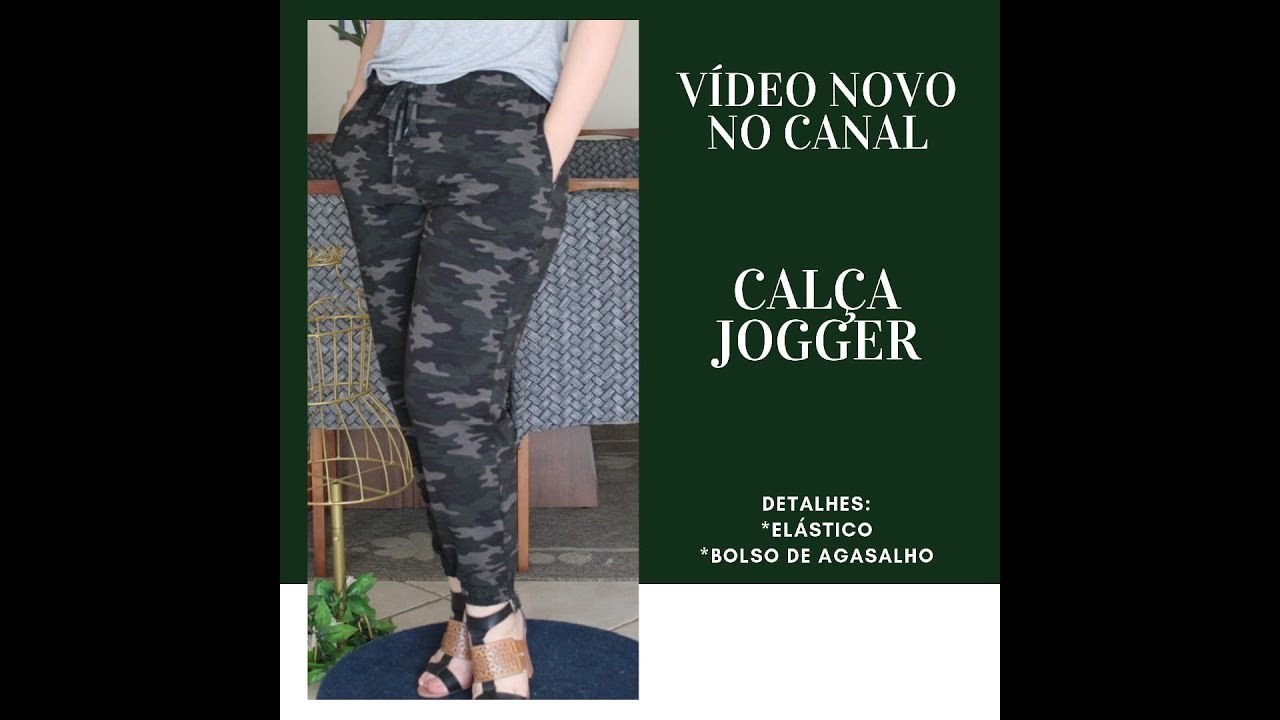 Como fazer Calça Jogger - Calça com bolsos, elástico na cintura e tornozelo