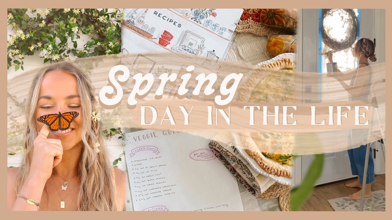 DAY IN THE LIFE | home projects, favorite veggie quiche, & butterfly garden update!