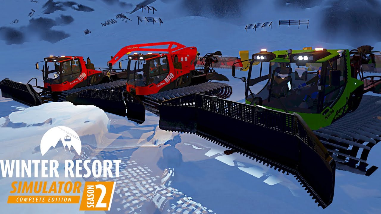 WINTER RESORT SIMULATOR 2 : Gemeinsam Schnee schieben und Piste prä­pa­rie­ren [Multiplayer]