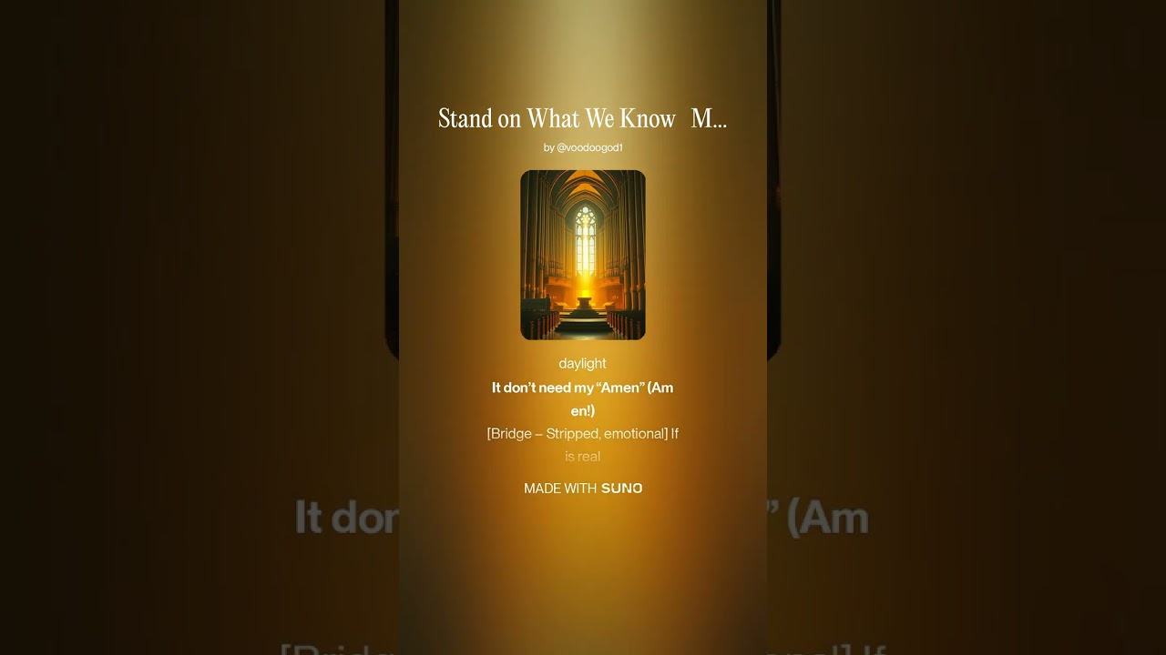 Stand on What We Know   MegaChurch ReDux Final Cut
