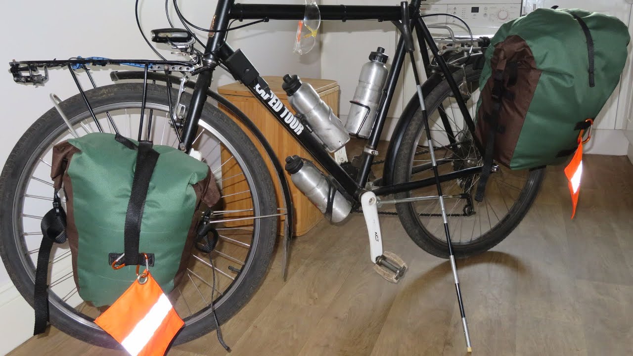 BIKE TOURING,BIKE CAMPING,BIKE PACKING, DIY PANNIER BAGS FOR UNDER £10 EACH