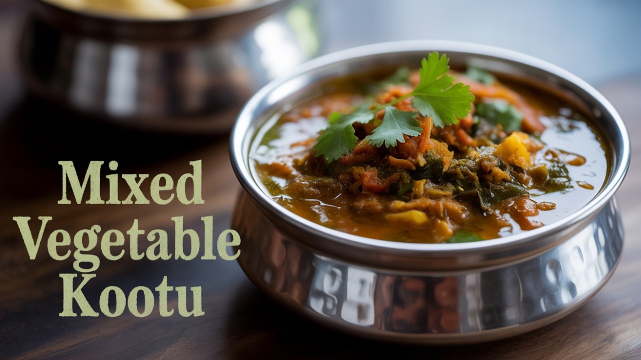 Mixed Vegetables Poricha Kootu Without Onion , Garlic | Kalavai Kaikari Kootu | Rice SideDish Recipe