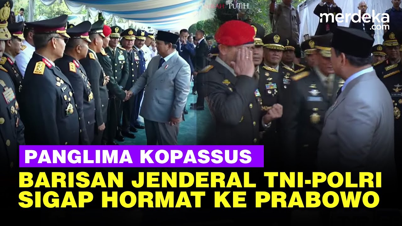 Panglima Kopassus & Barisan Jenderal TNI Polri Hormat Prabowo di Hari Kesaktian Pancasila