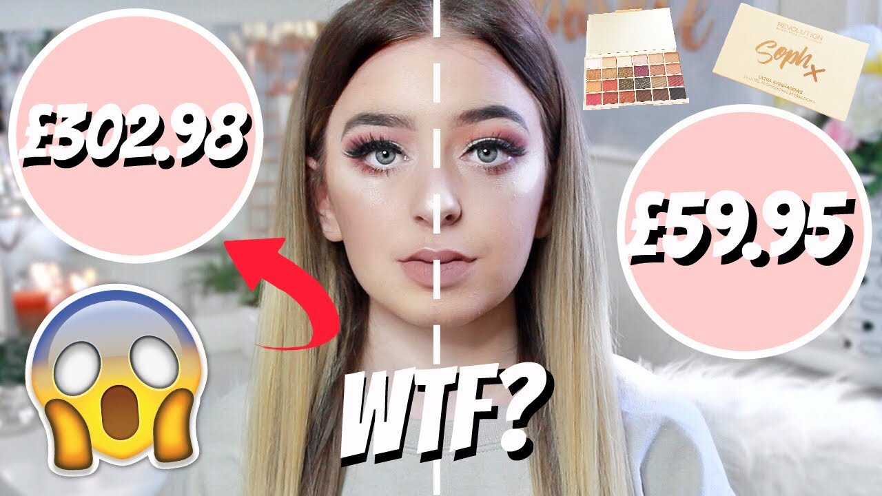 HALF DRUGSTORE VS HALF HIGH END MAKEUP TUTORIAL!