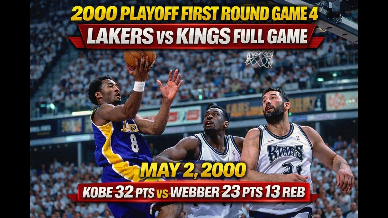 2000 Lakers vs Kings NBA Playoffs Game 4 | Kobe 32 PTS vs Webber 23 PTS 13 REB | 5-2-00 FULL GAME