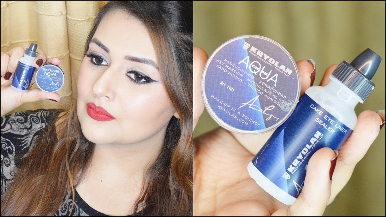 Kryolan Aqua Color Cake Eyeliner Review | How to Apply Cake Eyeliner