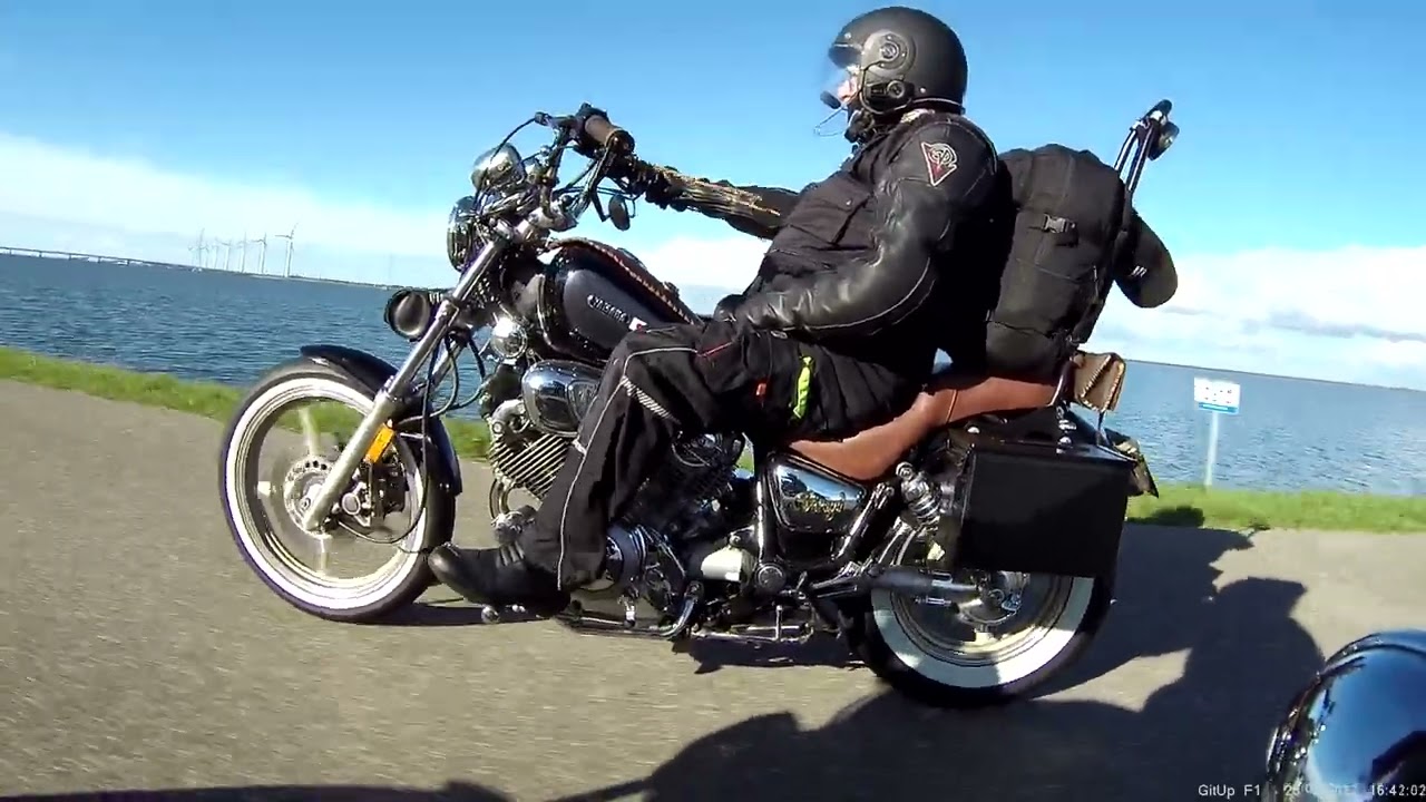 Yamaha Virago 1100 Custom Ride Out with New Short Shots Pipes Rondje Ketelmeer