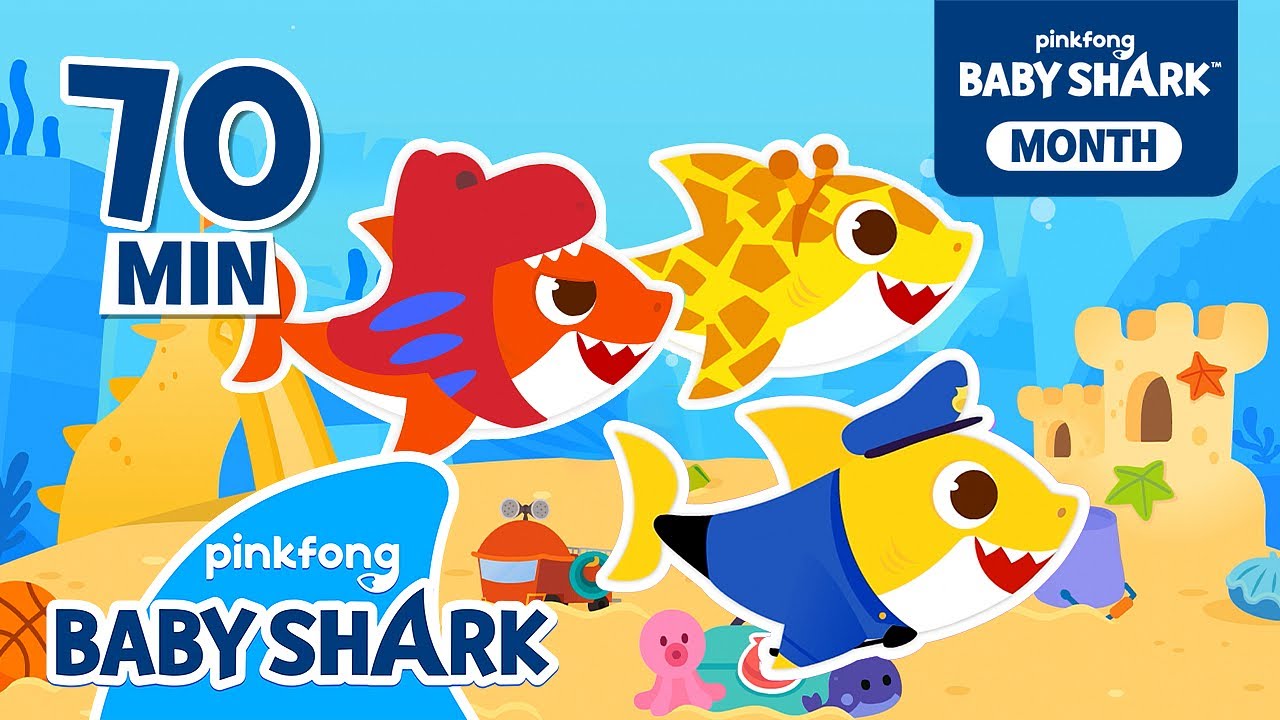 Baby Shark Dinosaur, Animal, Toy - All Sharks! | +Compilation | Doo Doo 1hour | Baby Shark Official