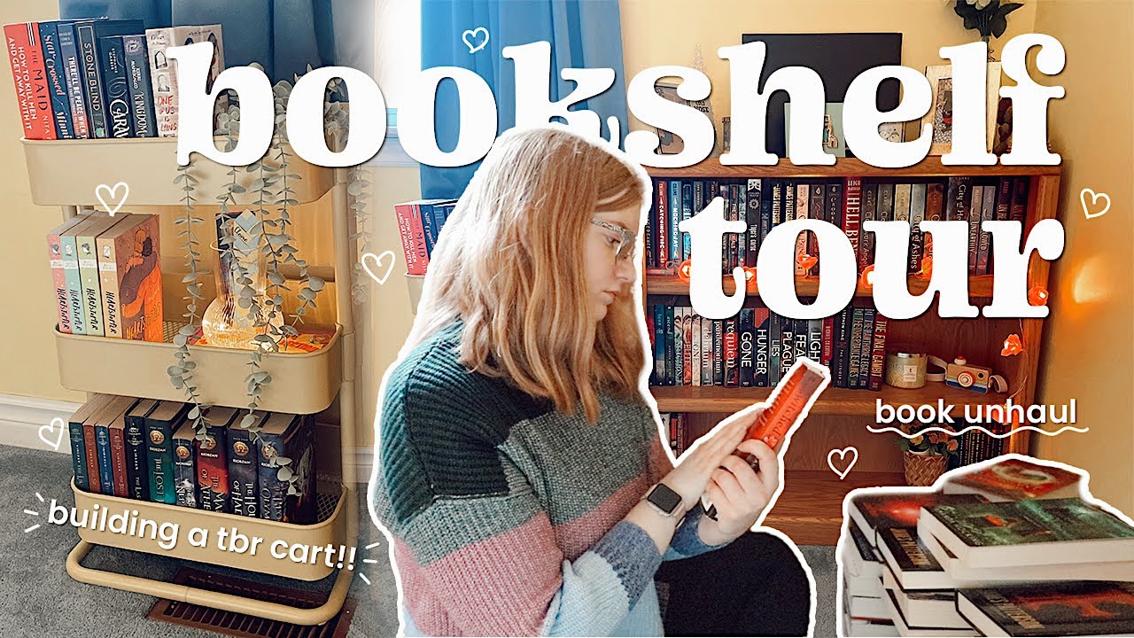 organize my bookshelf & build a book cart with me
