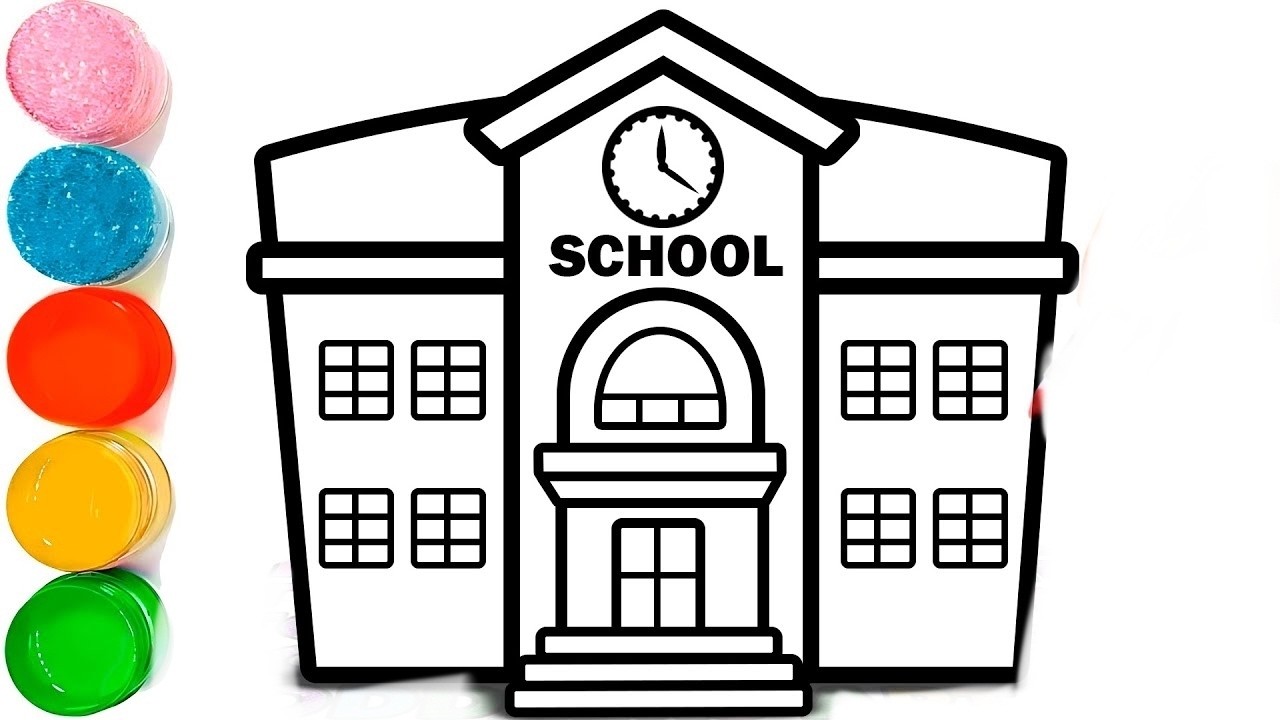 How To Draw a School 🏫 Drawing | Beautiful School Drawing For Kids | Public School Drawing