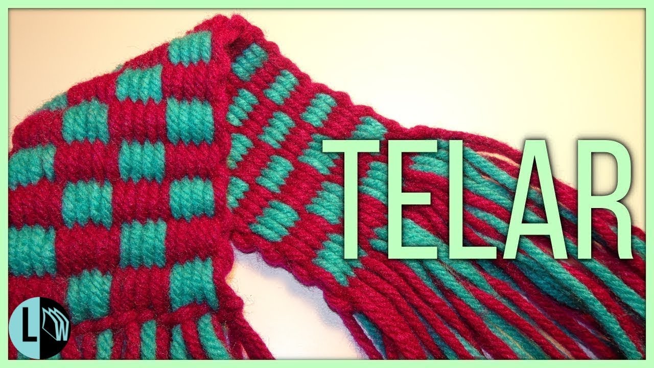 TELAR MAPUCHE · ABORIGEN TEJIDO EN CUADROS / AJEDREZ Paso a Paso. LANA WOLLE