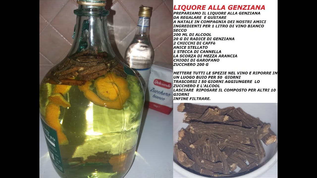 LIQUORE ALLA GENZIANA🍸 🍹🎄🎁 DA REGALARE A NATALE