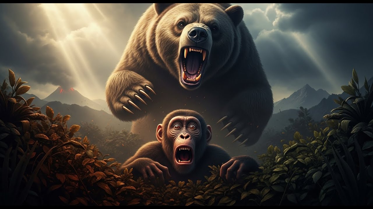 Life 1.8 Million Years Ago | How a Lost Ape Faced a Giant Short-Faced Bear in ICE AGE