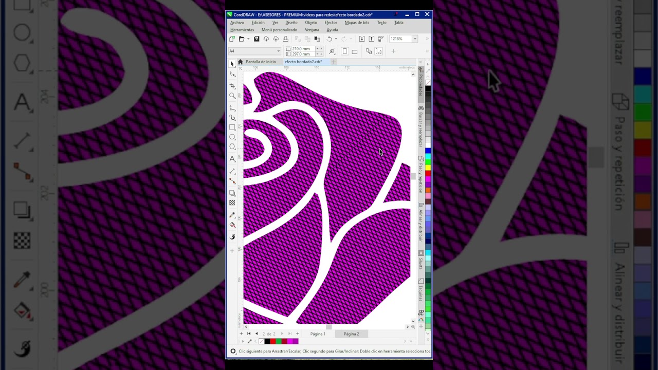 EFECTO BORDADO #coreldraw