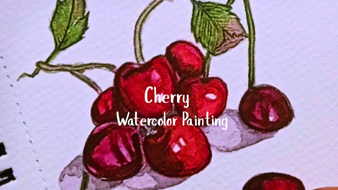 Cherry Watercolor Painting Tutorial 🍒 | Easy Fruit Art for Beginners