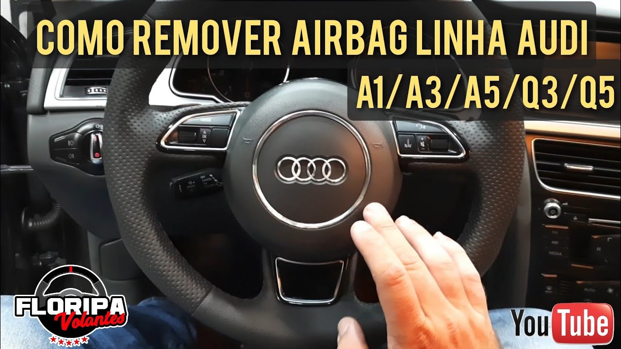 Como remover tirar sacar bolsa do airbag volante Audi A5/A3/A1/Q3 - Floripa Volantes ✅