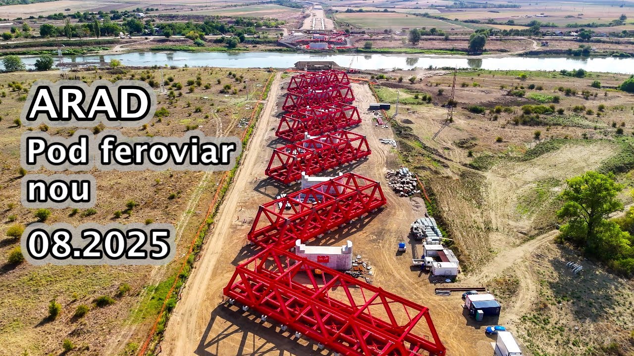 Arad - Noul pod feroviar peste Mures - 08.2025