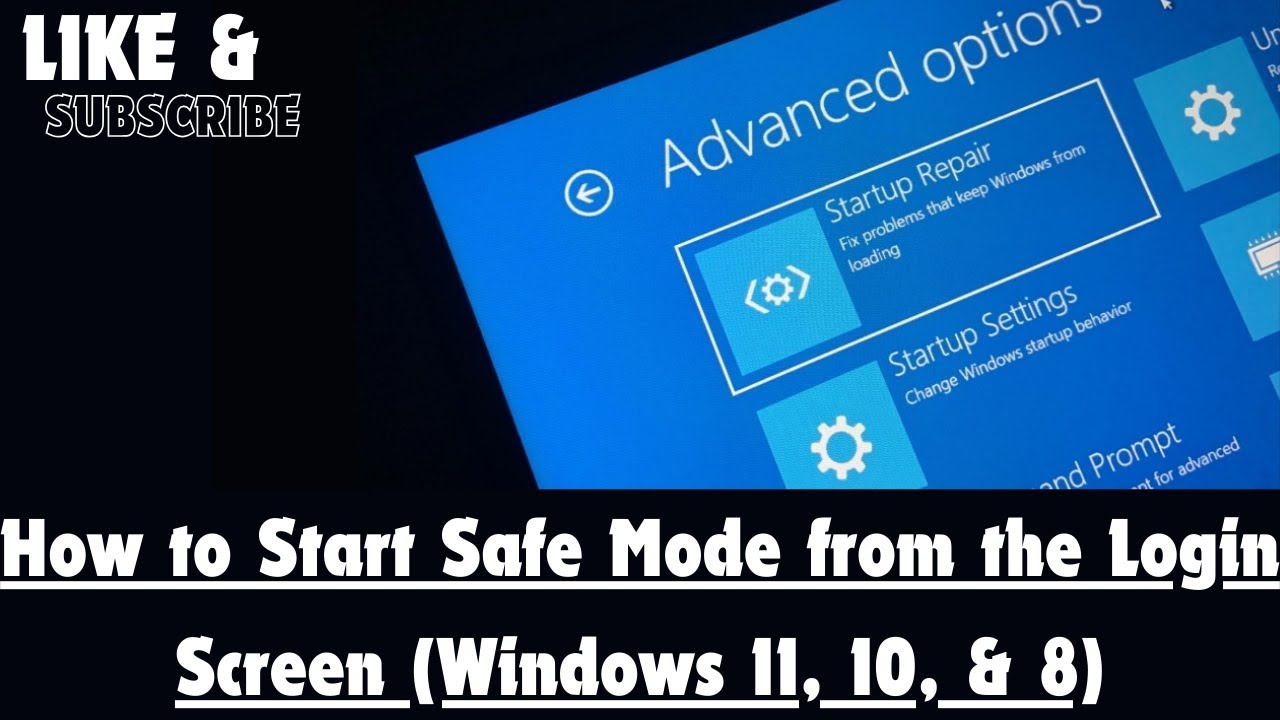 How to Start Safe Mode from the Login Screen (Windows 11, 10, & 8)
