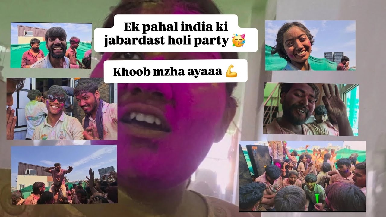 Ek pahal india ki jabardast holi party 🥳// full enjoyment 😉// rang hi nhi utra yrr😂 #explore #shorts