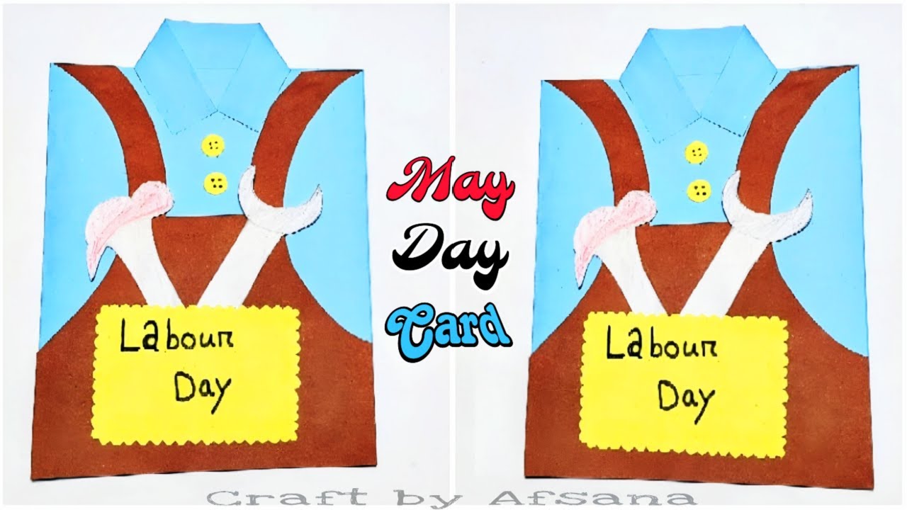 DIY May Day 🛠️ How to Make Handmade Labour Day Greeting Card