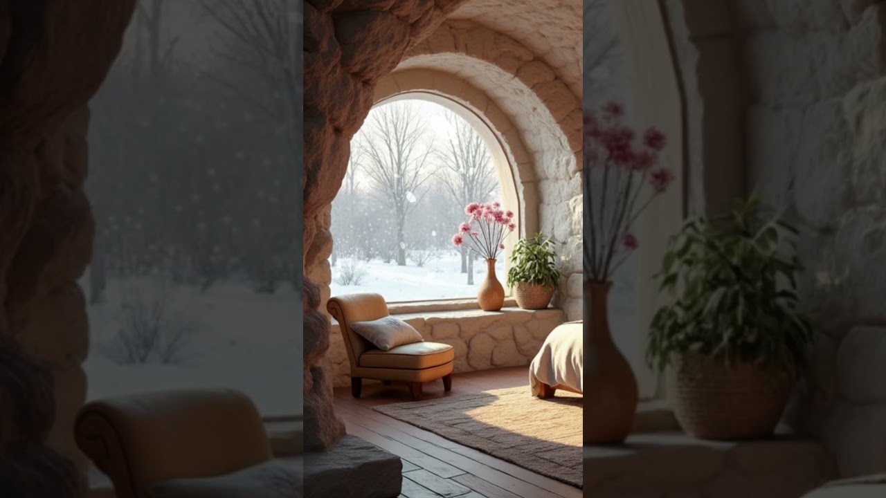 [Healing Music] 🎁Snowy Bedroom Ambience  #sleepmusic #relax #bedroomambience #peaceful #peace