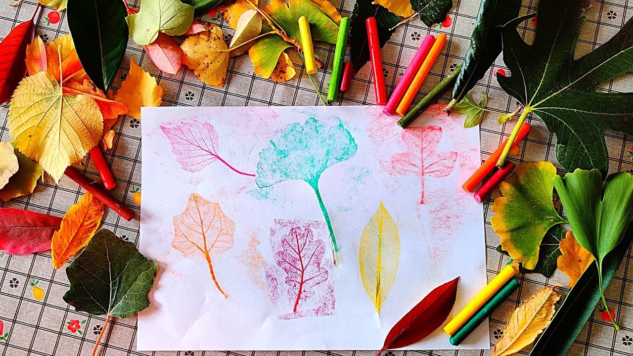🍂 Disegnare le foglie con il frottage