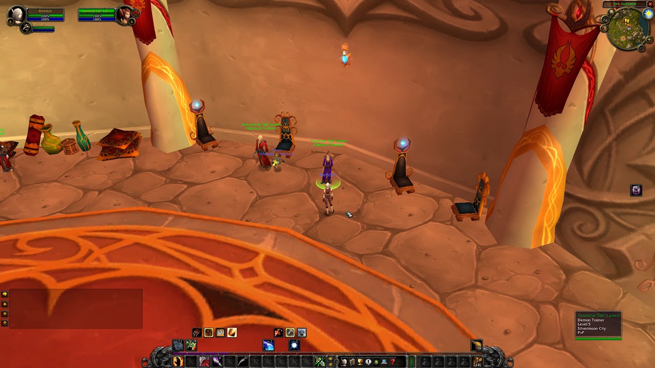 Sunstrider Isle Demon Trainer Location (Warlock Pet Trainer), WoW TBC