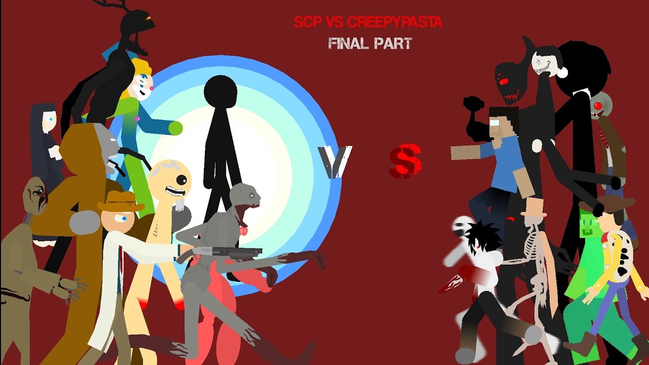 SCP Vs Creepypasta Part 7 | Animation Stick Nodes