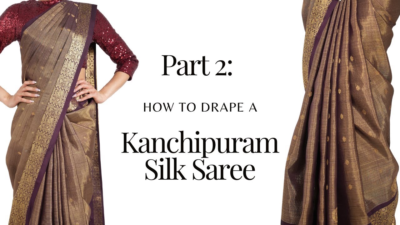 Drape a Silk Saree | saree draping tutorial | saree draping new style | Tia Bhuva